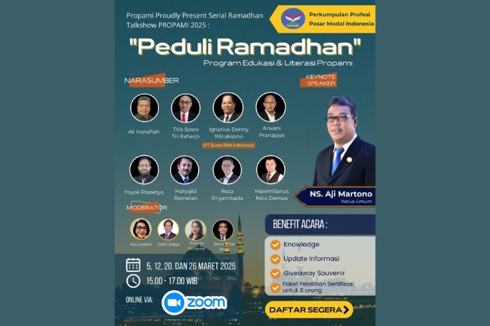 Bersama Para Ahli, Kupas Tuntas Dunia Pasar Modal di Talkshow PROPAMI 2025! Yuk, Daftar Gratis Sekarang!